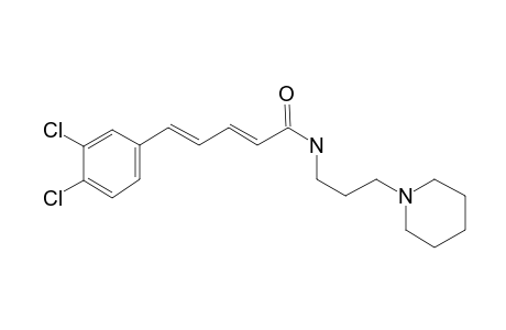 5-[3,4-Dichlorophenyl]-N-[3-piperidinopropyl]-2,4-pentadieamide