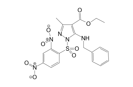 Ethyl 5-(benzylamino)-1-((2,4-dinitrophenyl)sulfonyl)-3-methyl-1H-pyrazole-4-carboxylate