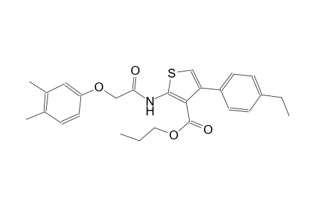 propyl 2-{[(3,4-dimethylphenoxy)acetyl]amino}-4-(4-ethylphenyl)-3-thiophenecarboxylate
