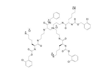 N,N,N'-TRIS-[(N(ALPHA)-2-CHLOROBENZYLOXYCARBONYL)-L-LYSIL-3-AMINOPROPYL]-L-DIAMINOALANINE-BENZYLAMIDE-PENTAHYDROCHLORIDE