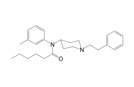 N-(3-Methylphenyl)-N-[1-(2-phenylethyl)piperidin-4-yl]hexanamide