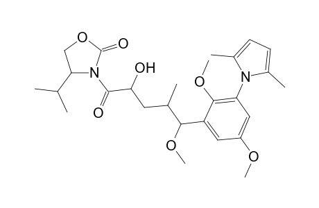 2-Oxazolidinone, 3-[3,4-dideoxy-5-C-[3-(2,5-dimethyl-1H-pyrrol-1-yl)-2,5-dimethoxyphenyl]-4-methyl-5-O-methyl-D-threo-pentonoyl]-4-(1-methylethyl)-, [R-(R*,S*)]-
