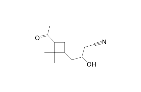 4-(3'-acetyl-2',2'-dimethylcyclobutyl)-3-hydroxybutanenitrile