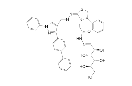 D-Mannose 2-{2-[[(3-(biphenyl-3-yl)-1-phenyl-1H-pyrazol-4-yl]methyl-ene)hydrazono]-4-phenylthiazol-3(2H)-yl}acetohydrazone