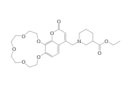 1-(18-Oxo-2,5,8,11,14,17-hexaoxa-tricyclo(13.8.0.0(16,21))tricosa-1(23),15,19,21-tetraen-20-ylmethyl)-piperidine-3-carboxylic acid ethyl ester