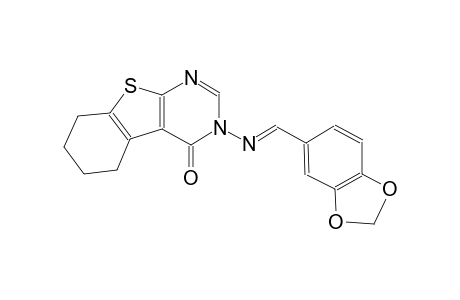 3-{[(E)-1,3-benzodioxol-5-ylmethylidene]amino}-5,6,7,8-tetrahydro[1]benzothieno[2,3-d]pyrimidin-4(3H)-one