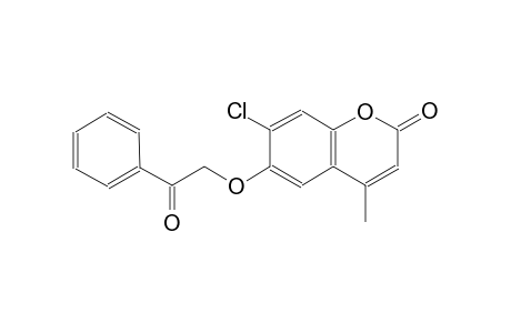 2H-1-benzopyran-2-one, 7-chloro-4-methyl-6-(2-oxo-2-phenylethoxy)-