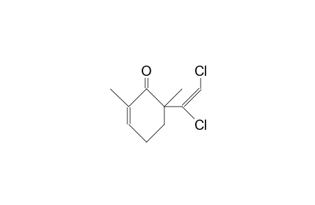 6-([E]-1,2-Dichloro-vinyl)-2,6-dimethyl-2-cyclohexen-1-one