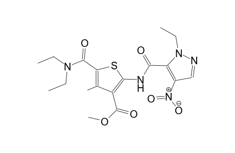 methyl 5-[(diethylamino)carbonyl]-2-{[(1-ethyl-4-nitro-1H-pyrazol-5-yl)carbonyl]amino}-4-methyl-3-thiophenecarboxylate