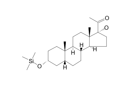 3,17-Dihydroxypregnan-20-one, (3.alpha.,5.beta.,17.alpha.)-, tms derivative