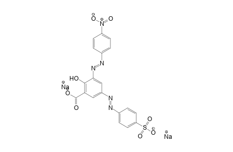 Benzoic acid, 2-hydroxy-3-[(4-nitrophenyl)azo]-5-[(4-sulfophenyl)azo]-, disodium salt