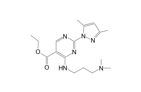 ethyl 4-{[3-(dimethylamino)propyl]amino}-2-(3,5-dimethyl-1H-pyrazol-1-yl)-5-pyrimidinecarboxylate