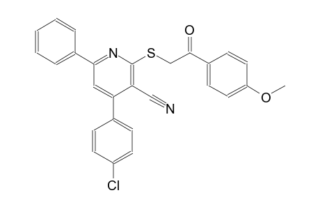 4-(4-chlorophenyl)-2-{[2-(4-methoxyphenyl)-2-oxoethyl]sulfanyl}-6-phenylnicotinonitrile