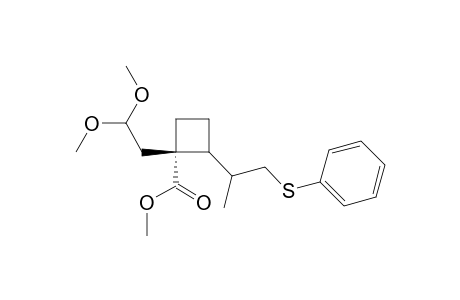 1-(3'-Phenylthioprop-2'-yl)-2.alpha.-carbomethoxy-2.beta.-(2',2'-dimethoxyethyl)cyclobutane