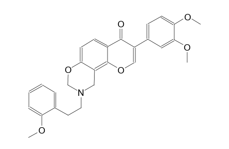4H,8H-pyrano[2,3-f][1,3]benzoxazin-4-one, 3-(3,4-dimethoxyphenyl)-9,10-dihydro-9-[2-(2-methoxyphenyl)ethyl]-