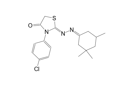 (2Z)-3-(4-chlorophenyl)-2-[(2Z)-2-(3,3,5-trimethylcyclohexylidene)hydrazono]-1,3-thiazolidin-4-one