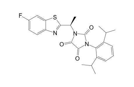 1-(2,6-DIISOPROPYLPHENYL)-3-[(1R)-1-(6-FLUORO-1,3-BENZOTHIAZOL-2-YL)-ETHYL]-IMIDAZOLIDINE-2,4,5-TRIONE