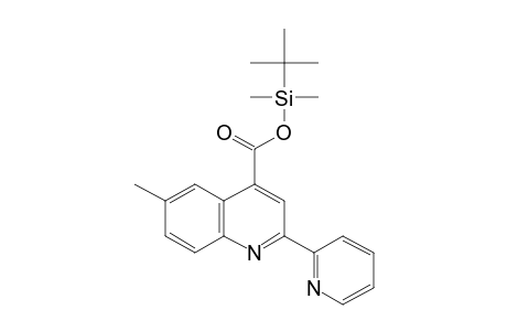 6-Methyl-2-(2-pyridinyl)-4-quinolinecarboxylic acid, tert-butyldimethylsilyl ester