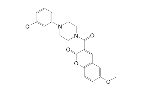 3-[4-(3-chloro-phenyl)-piperazine-1-carbonyl]-6-methoxy-chromen-2-one