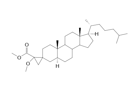 Methyl 3'-.epsilon.-methoxy-spiro[cholestane-3,1'-cyclopropane]-2'-.epsilon.-carboxylate