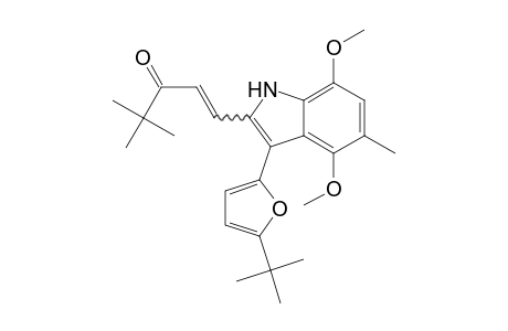 1-[3-(5-tert-Butyl-2-furyl)-4,7-dimethoxy-5-methyl-1H-indol-2-yl]-4,4-dimethylpent-1-en-3-one