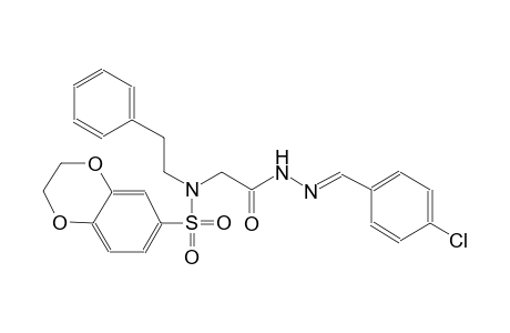 acetic acid, [[(2,3-dihydro-1,4-benzodioxin-6-yl)sulfonyl](2-phenylethyl)amino]-, 2-[(E)-(4-chlorophenyl)methylidene]hydrazide