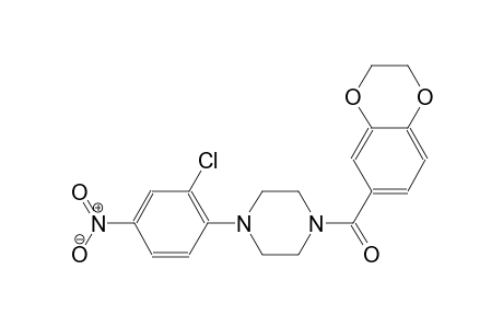1-(2-chloro-4-nitrophenyl)-4-(2,3-dihydro-1,4-benzodioxin-6-ylcarbonyl)piperazine