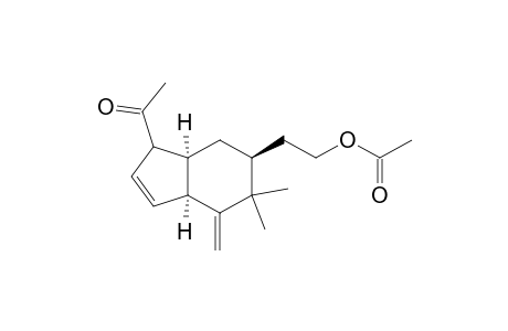 Ethanone, 1-[5-[2-(acetyloxy)ethyl]-3a,4,5,6,7,7a-hexahydro-6,6-dimethyl-7-methylene-1H-inden-3-yl]-, [3aR-(3a.alpha.,5.alpha.,7a.beta.)]-