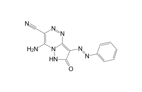 4-Amino-7-oxo-8-phenylazo-6,7-dihydro-pyrazolo[5,1-c][1,2,4]triazine-3-carbonitrile