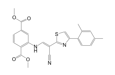 dimethyl 2-({(E)-2-cyano-2-[4-(2,4-dimethylphenyl)-1,3-thiazol-2-yl]ethenyl}amino)terephthalate