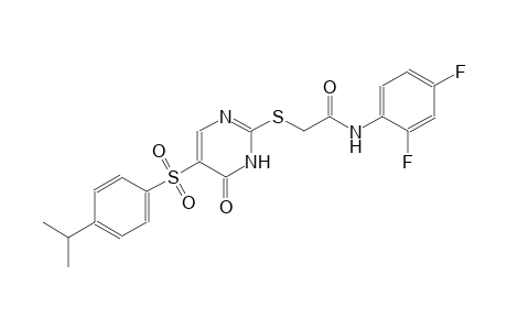 acetamide, N-(2,4-difluorophenyl)-2-[[1,6-dihydro-5-[[4-(1-methylethyl)phenyl]sulfonyl]-6-oxo-2-pyrimidinyl]thio]-