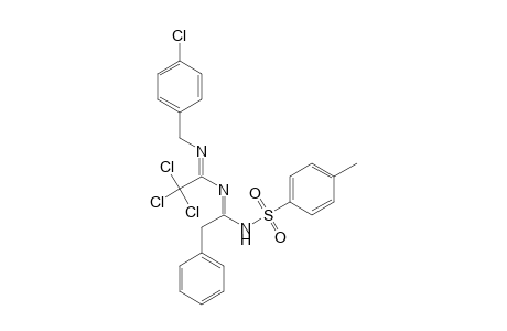 2,2,2-Trichloro-N'-(4-chlorobenzyl)-N-[1-(4-methylphenylsulfonamido)-2-phenylethylidene]acetimidamide