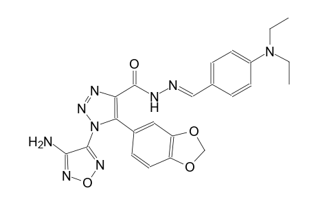 1-(4-amino-1,2,5-oxadiazol-3-yl)-5-(1,3-benzodioxol-5-yl)-N'-{(E)-[4-(diethylamino)phenyl]methylidene}-1H-1,2,3-triazole-4-carbohydrazide
