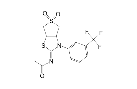 N-((2Z)-5,5-dioxido-3-[3-(trifluoromethyl)phenyl]tetrahydrothieno[3,4-d][1,3]thiazol-2(3H)-ylidene)acetamide