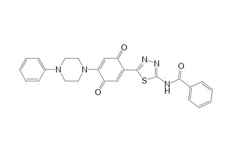 5-(3'-Benzoylamino-2',4',5'-thiadiazolyl)-2-(4''-piperazin-1"-yl)-1,4-benzoquinone