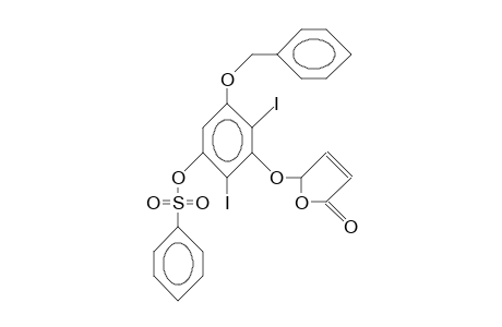 5-(5-Benzenesulfonyloxy-3-benzyloxy-2,6-diiodo-phenoxy)-2(5H)-furanone