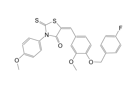 4-thiazolidinone, 5-[[4-[(4-fluorophenyl)methoxy]-3-methoxyphenyl]methylene]-3-(4-methoxyphenyl)-2-thioxo-, (5E)-