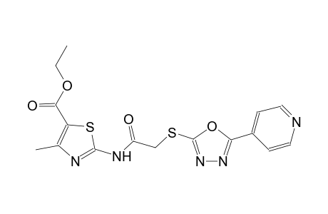 ethyl 4-methyl-2-[({[5-(4-pyridinyl)-1,3,4-oxadiazol-2-yl]sulfanyl}acetyl)amino]-1,3-thiazole-5-carboxylate