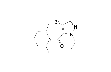 1-[(4-bromo-1-ethyl-1H-pyrazol-5-yl)carbonyl]-2,6-dimethylpiperidine