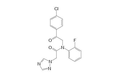N-(2-(4-chlorophenyl)-2-oxoethyl)-N-(2-fluorophenyl)-2-(1H-1,2,4-triazol-1-yl)acetamide