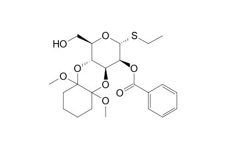 Ethyl 2-O-benzoyl-3,4-O-(1',2'-dimethoxycyclohexane-1',2'-diyl)-1-thio-.alpha.,D-mannopyranoside