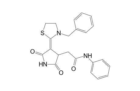 2-{4-[3-Benzyl-thiazolidin-(2Z)-ylidene]-2,5-dioxo-pyrrolidin-3-yl}-N-phenyl-acetamide