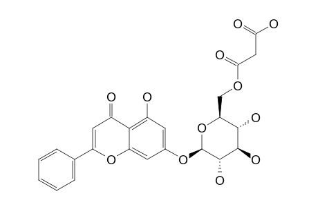 CHRYSIN-7-O-GLUCOPYRANOSIDE-6''-O-MALONYLESTER