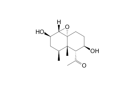 6.alpha.-acetyl-4.beta.,5.beta.-dimethyl-1(10).alpha.-epoxy-2.beta.,7.beta.-dihydroxydecalin