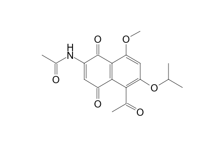 Acetamide, N-[5-acetyl-1,4-dihydro-8-methoxy-6-(1-methylethoxy)-1,4-dioxo-2-naphthalenyl]-
