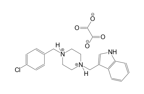 1-(4-chlorobenzyl)-4-(1H-indol-3-ylmethyl)piperazinediium oxalate
