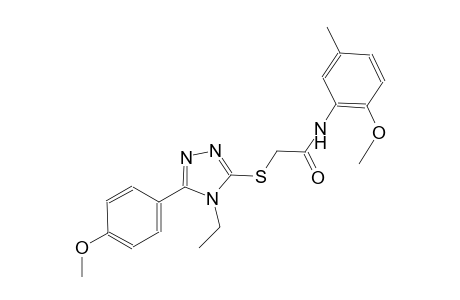 2-{[4-ethyl-5-(4-methoxyphenyl)-4H-1,2,4-triazol-3-yl]sulfanyl}-N-(2-methoxy-5-methylphenyl)acetamide