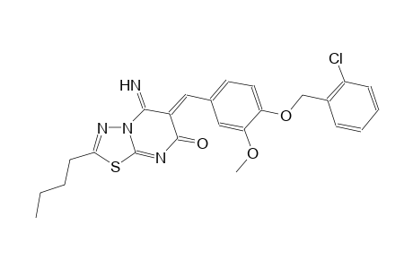 7H-[1,3,4]thiadiazolo[3,2-a]pyrimidin-7-one, 2-butyl-6-[[4-[(2-chlorophenyl)methoxy]-3-methoxyphenyl]methylene]-5,6-dihydro-5-imino-, (6Z)-