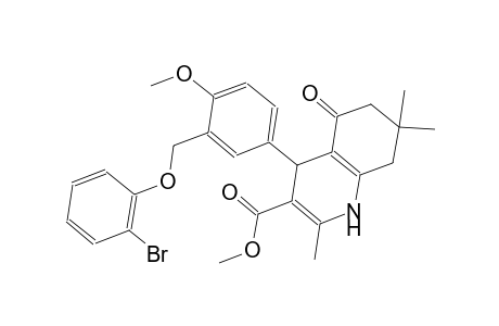 methyl 4-{3-[(2-bromophenoxy)methyl]-4-methoxyphenyl}-2,7,7-trimethyl-5-oxo-1,4,5,6,7,8-hexahydro-3-quinolinecarboxylate