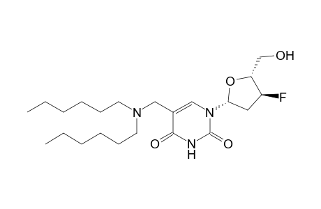 5-[(dihexylamino)methyl]-1-[(2R,4S,5R)-4-fluoranyl-5-(hydroxymethyl)oxolan-2-yl]pyrimidine-2,4-dione